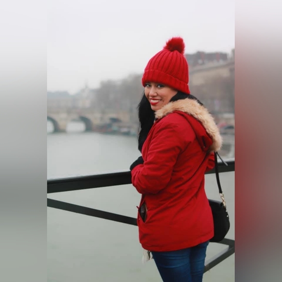 EUC red jacket removable hoodie - Picture 6 of 7